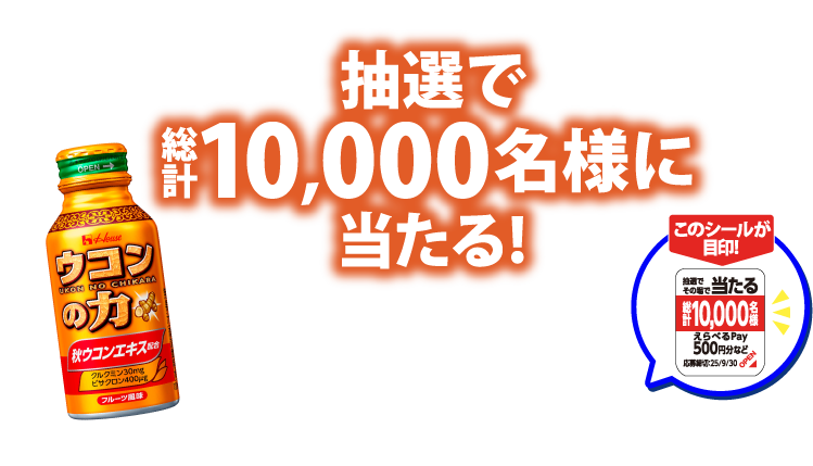 抽選で総計10,000名様に当たる！